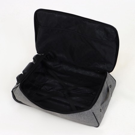 Small suitcase 20 ”, lightning department, external pocket, 2 wheels, gray color-6