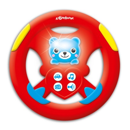 Musical steering wheel "Bip-Bip", red-1