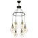 Chandelier 2719/6 E27 40W black and gold 54x54x40 cm Bayerlux