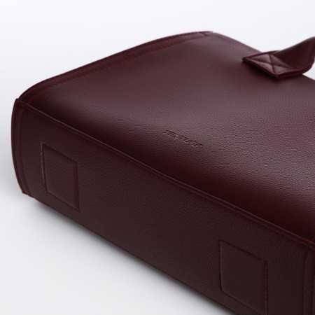 Female bag Textura, tout, medium size, burgundy color-5