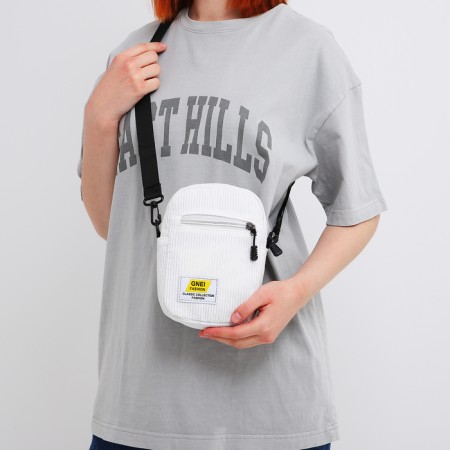 Youth bag with a zipper, white color-2