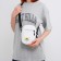 Youth bag with a zipper, white color