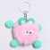 Soft toy "fluffy" on a key fob, 7 cm, color mix