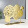 Souvenir Metal with a mirror "Space flowers" gold with black 27x9x37 cm