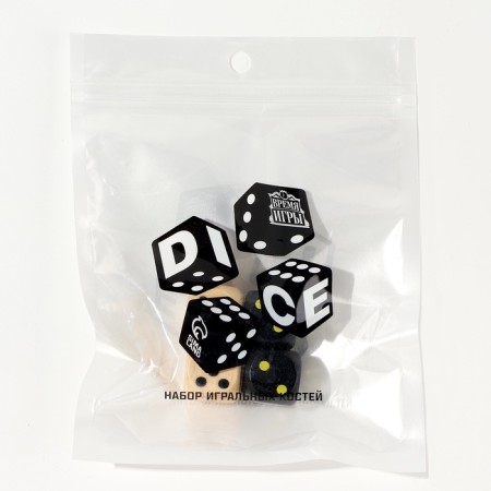 Playing bones "Game time", 2 × 2 cm, set 4 pcs-1