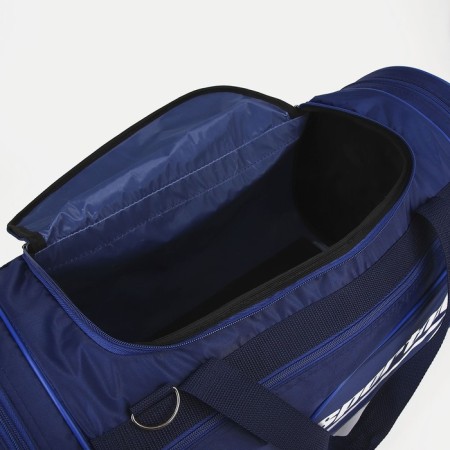 Sports bag, lightning department, 3 outer pockets, long belt, blue color-2