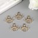 Decor for creativity metal, rhinestones "crown" gold 2x2 cm