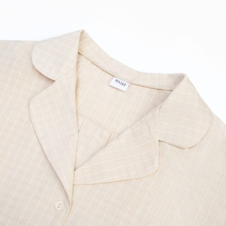 Female pajamas (shirt, shorts) minku: Home Collection Beige color, size 52-6