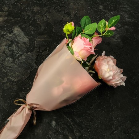 Package Flower cone, pink, 28x9x44cm ± 1cm-3