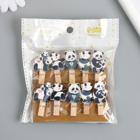 Decor for creativity tree "Procher. Panda" set 10 pcs 4.2x2.3x1.2 cm-4