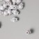 Beads for creativity Plastic "Romb" white-silver set 20 g 1.3x0.8x0.8 cm