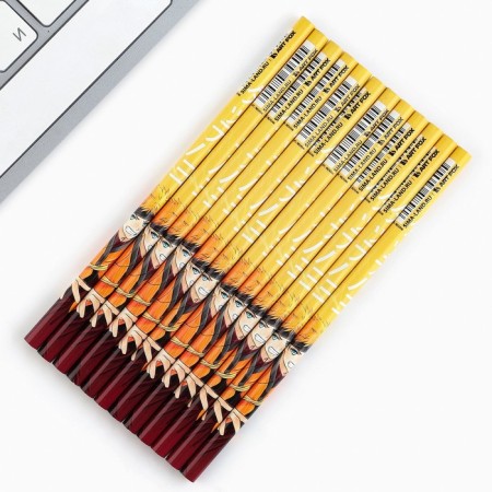Pencil is a simple black -granographic without an eraser "Anime boy"-1