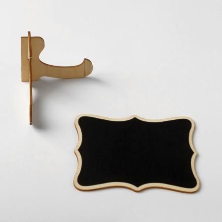 Cretaceous price tag “on a stand” 10 × 9.5 × 5, elongated angles, (packaging 10 pcs.), Black color-2