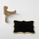 Cretaceous price tag “on a stand” 10 × 9.5 × 5, elongated angles, (packaging 10 pcs.), Black color