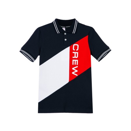 Polo for the boy PlayToday yacht, height 176 cm, dark blue color-3