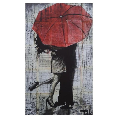 Picture on the canvas "Love in the rain" 60x100 cm