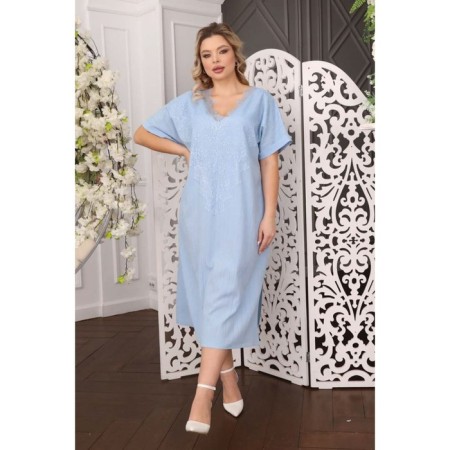 Women's dress, size 54, blue color-3