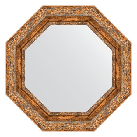Mirror in the baguette frame, vignette antique bronze 85 mm, 55.4x55.4 cm