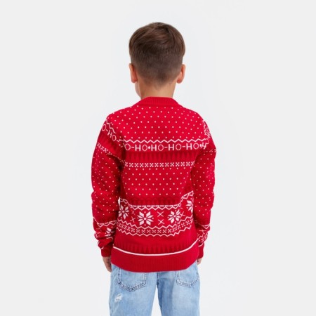 Knitted children's kaftan "Santa" size 32, (110-116 cm)-6