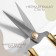 Scissors for needlework, mowed blade, 5 ", 12.5 cm, gold color