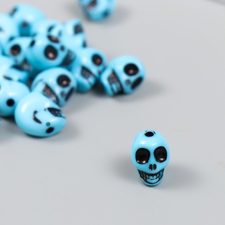 Beads for creativity plastic "Skull. Imitation of turquoise" set of 20 g 1.3x1x1.1 cm