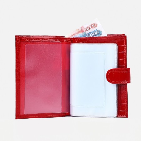 Cover for autoDocations and passports on the button, department for bills, red color-4