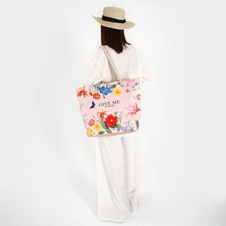 Bag Women's Beach Nazamok "Give Me Flower", 47*37*13.5 cm-6