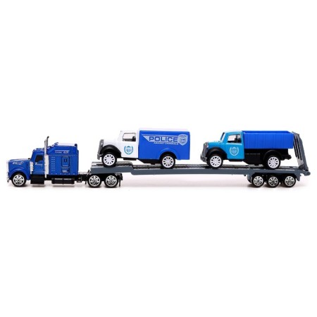 Metal truck "Police", inertial, with 2 machines-1
