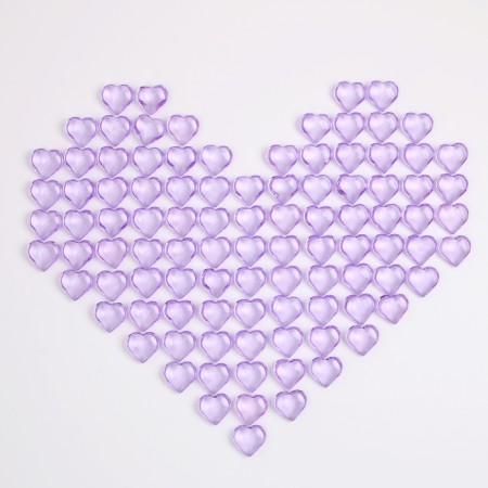 Plastic sores are decorative, set of 100 pcs., Size 1 pc. - 2 × 2 cm, purple color-4