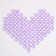 Plastic sores are decorative, set of 100 pcs., Size 1 pc. - 2 × 2 cm, purple color