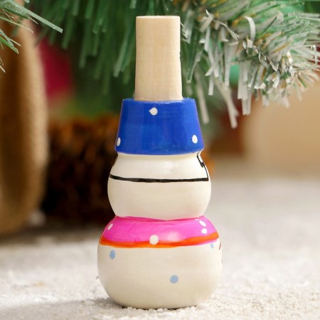 Snipm "Snowman", 3x7 cm, mix, manual painting-2