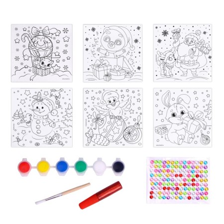 Set for creativity. Christmas balls for the coloring "Winter History", 6 pcs.-3