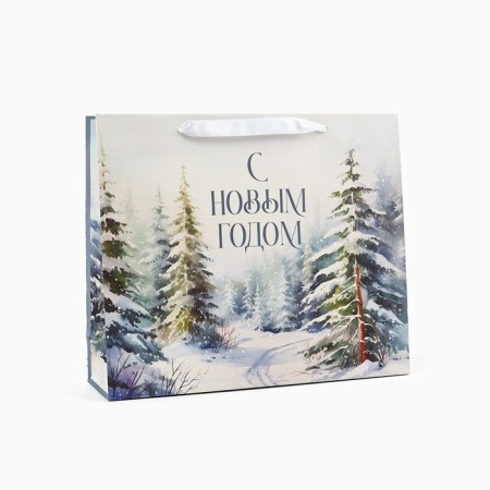 Laminated vertical "Winter Forest", M 26 x 30 x 9 cm, New Year-1