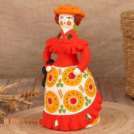 Dymkovo toy "Emergency lady" 13 cm, mix-4