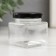 Bank for candles glass with a cover "Four faces" Transparent 80 ml 5.5x5x5.5 cm