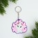 Key keychain, rubber, anime "Girl", 5.7 x 6.2 cm