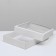 Box of a team without printing a lid is a white one with a window 37 x 32 x 7 cm