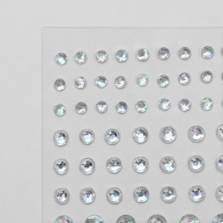 Earrings "Stickers" shiny, white color-1