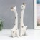 Souvenir Ceramics "White Giraffes with bows and colors" Set 2 pcs 22x4x6 25x5x7 cm