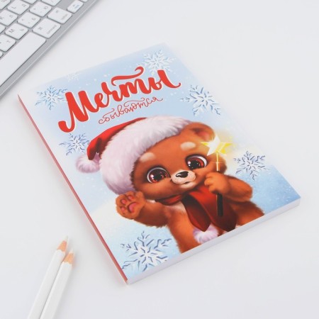 New Year. Diary in a thin cover A5, 80 liters "Dreams come true"-4
