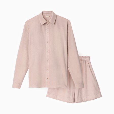 Women's costume (shirt, shorts) minku beige color, river 48-5