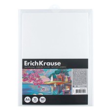 Бумага для акварели А4, 10 листов, блок 180 г/м², ErichKrause "Art Spirit", 100% белизна, в пластиковой папке