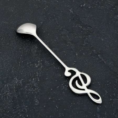 A dessert spoon made of stainless steel Magistro "note", length 15.5 cm, silver color-1
