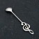 A dessert spoon made of stainless steel Magistro "note", length 15.5 cm, silver color