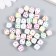 Beads for creativity Plastic "White Playing Cube" Color Points set 20g 0.8x0.8x0.8 cm 78118