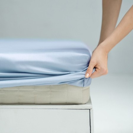 Vileshin sheet "Fergi", size 200x160x25 cm, blue color-1