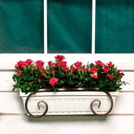 Balcony color stand, 47 × 21 × 19 cm, metal, bronze color-2