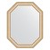 Mirror in the baguette frame, gold beads on silver 60 mm, 56x71 cm