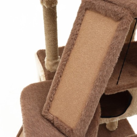 Complex for cats with a claw, collapsible, 8 -level, 77 x 90 x 163 cm, beige-6