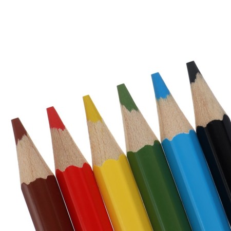 Mini pencils, 6 colors, "Kalyak-Malyak", hexagonal short-3
